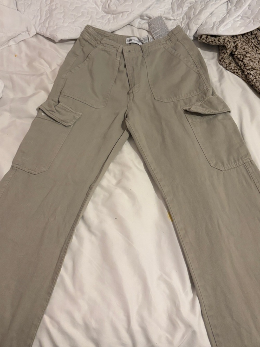 Zara Beige Cargo Pants